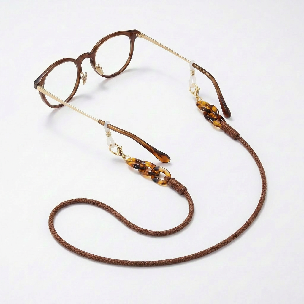 LOU Sleek Cord & Acetate 3-in-1 Glasses Chain 72CM - View 2 - VÉSU ATELIER