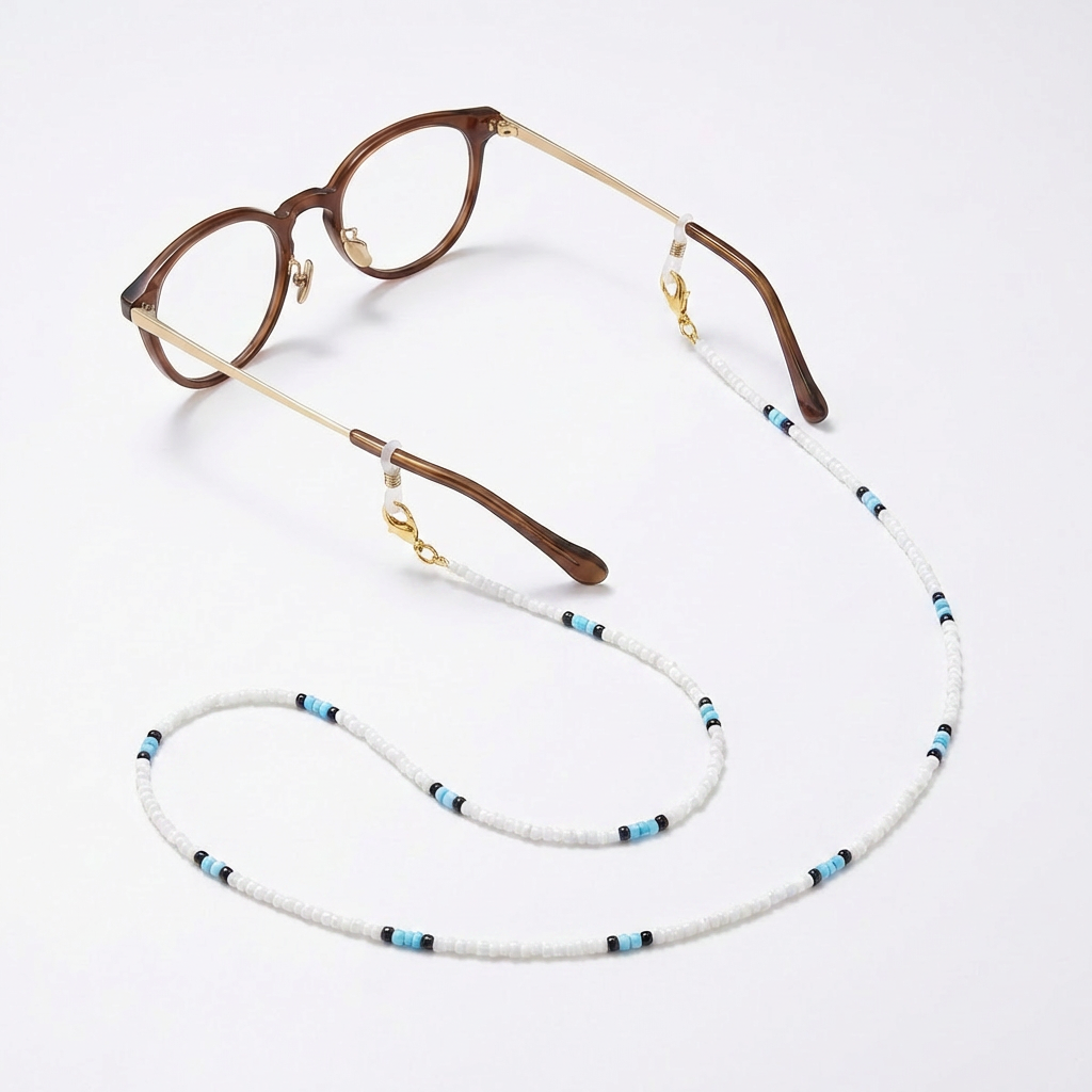 ALBA Delicate Seed Bead 3-in-1 Glasses Chain 72CM - View 3 - VÉSU ATELIER