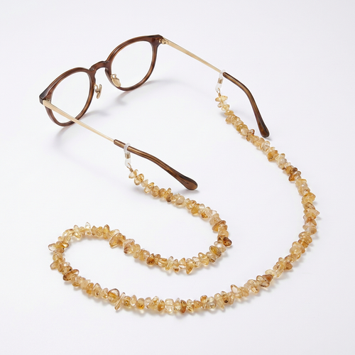GAIA Natural Raw Crystal 3-in-1 Glasses Chain & Necklace - View 2 - VÉSU ATELIER