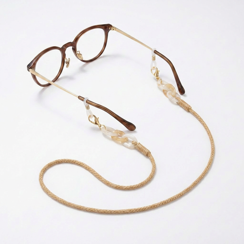 LOU Sleek Cord & Acetate 3-in-1 Glasses Chain 72CM - VÉSU ATELIER